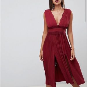 ASOS Pleated Midi Dress